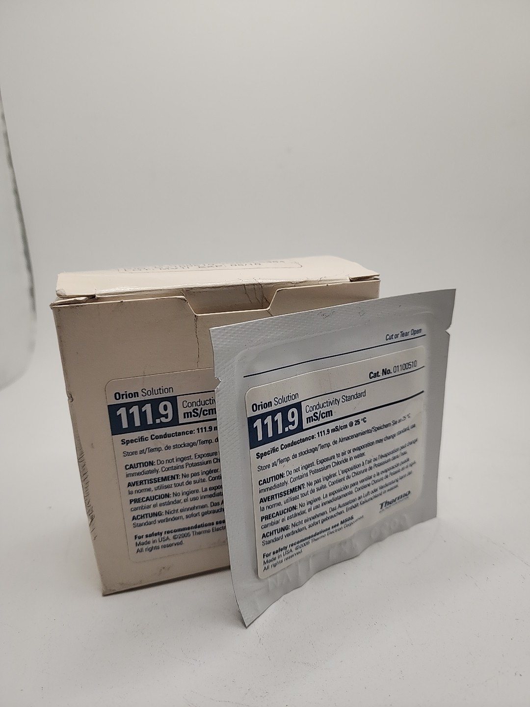 Thermo 111.9 01100510 Conductivity Standard ms/cm Exp 08/2023 Pack of 9 New