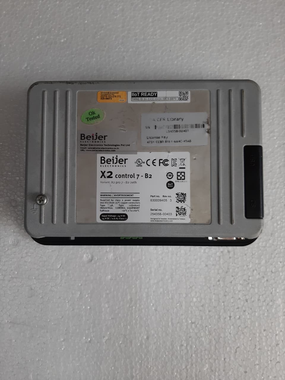 BEIJER ELECTRONICS X2 PRO 7-B2 OPERATOR TOUCH SCREEN HMI PANEL 630009405 REV.3