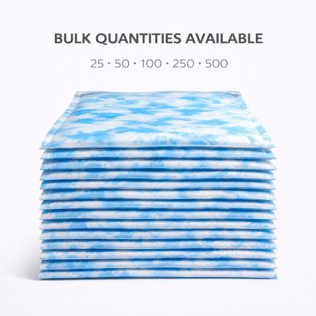 SmileMail Cloud Tie Dye Bubble Mailers 6.5×10 Self Seal Padded Envelopes 25/500