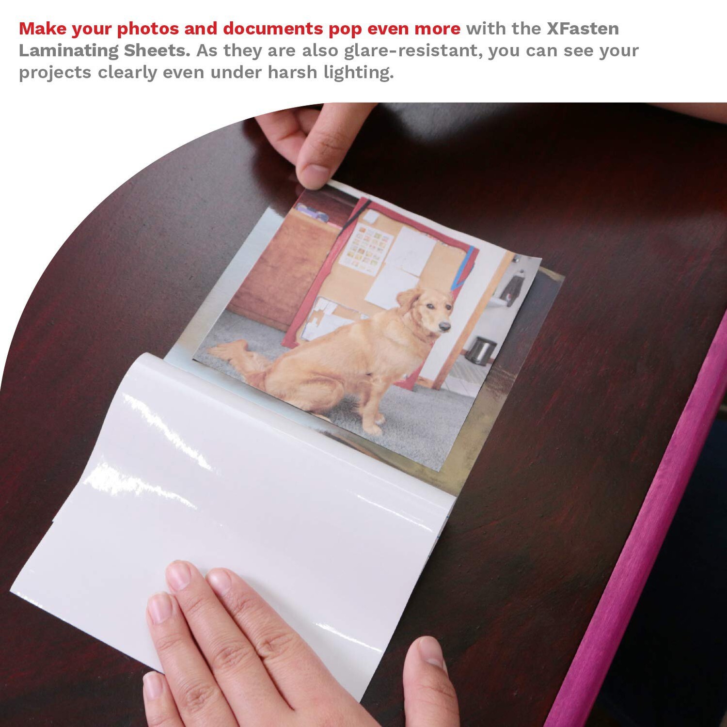 XFasten Self-Adhesive Laminating Sheets, 6 x 9 Inches, Pack of 100, 4.76 mil,…