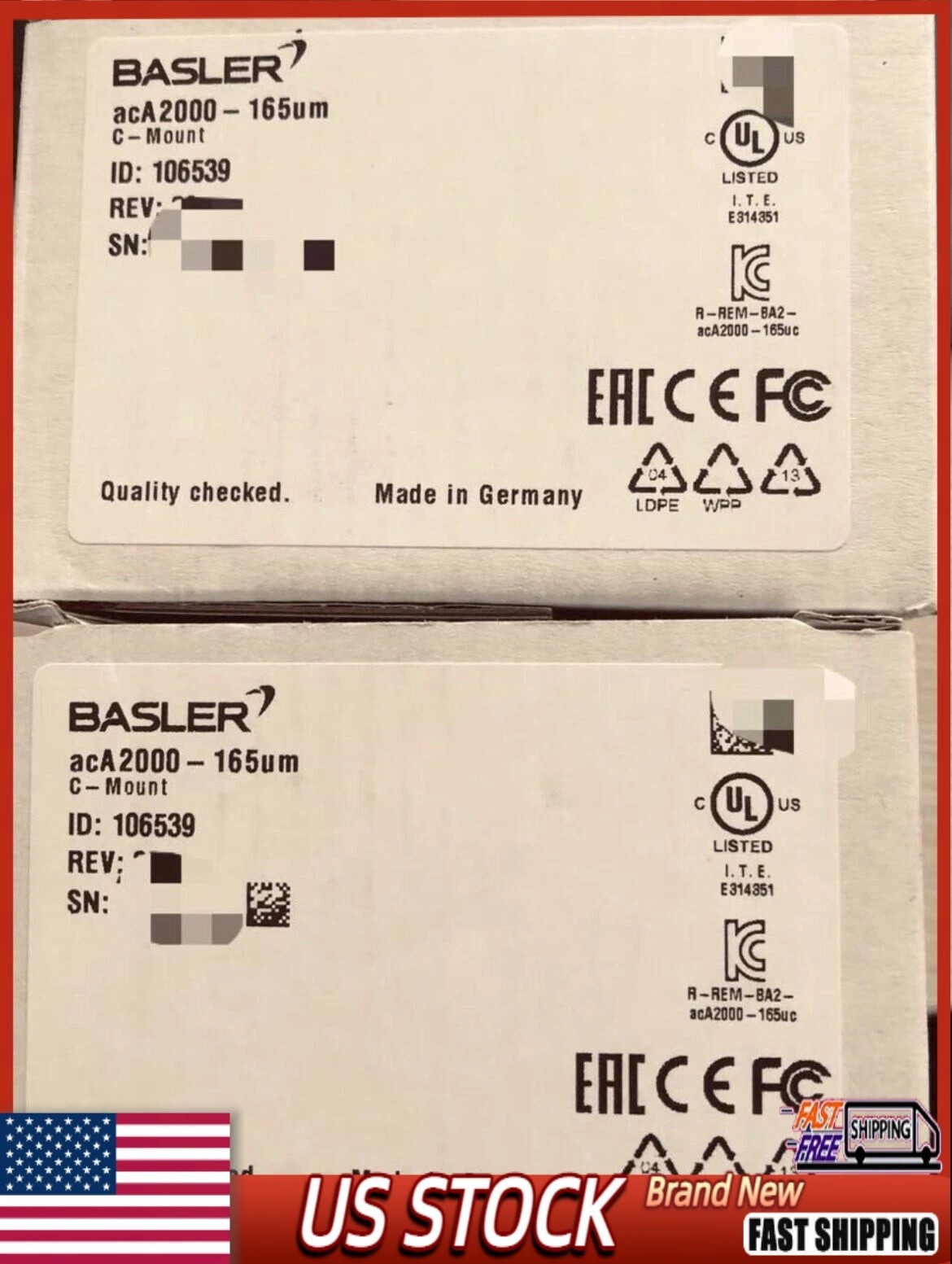 NEW SEALED aca2000-165um Industrial Camera Basler Fast Delivery US Stock