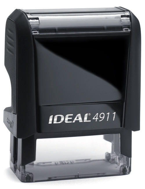 NON MACHINABLE stamp text on IDEAL 4911 Self-inking Rubber Stamp with RED INK