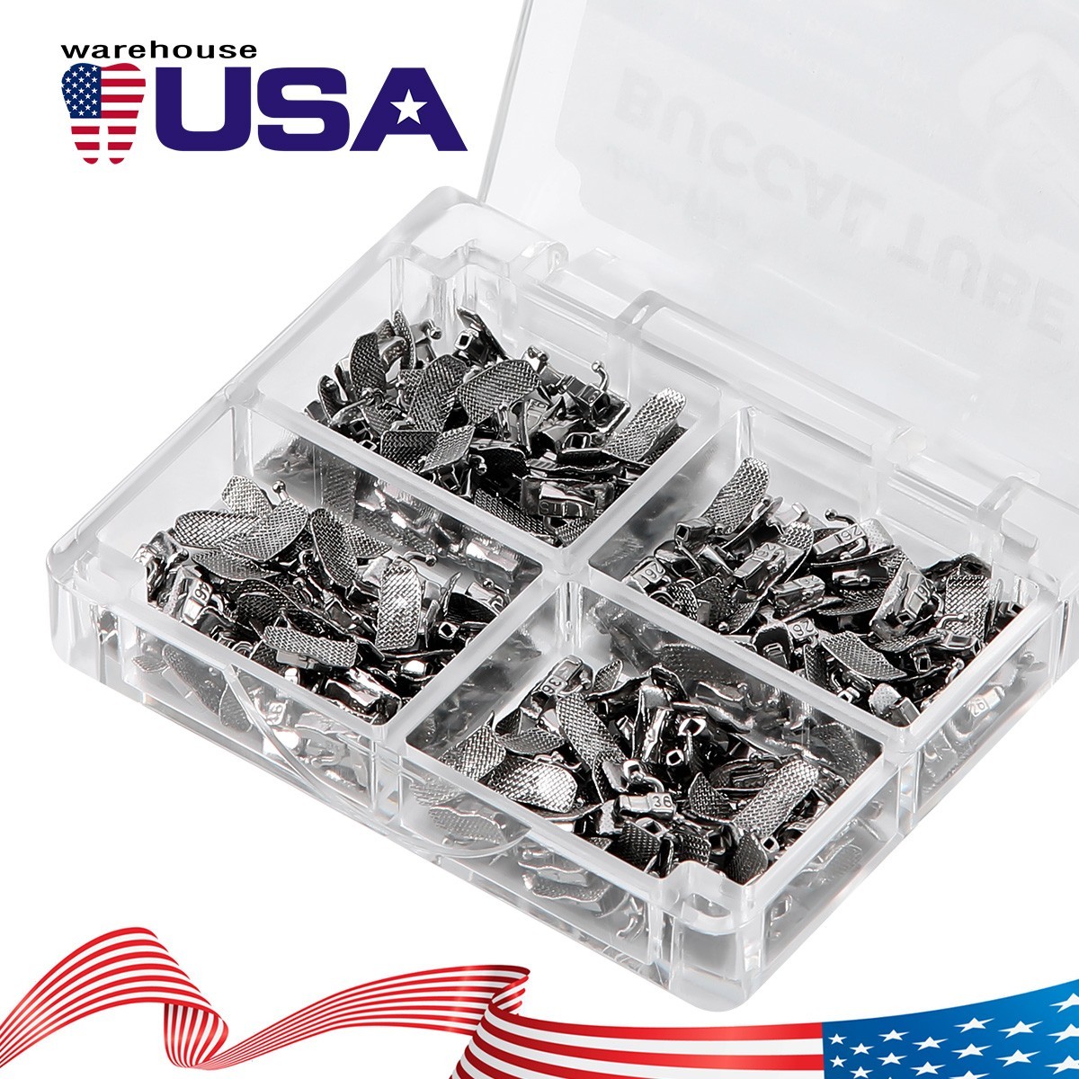 200pcs Dental Ortho Buccal Tubes 1st Molar MBT 022 Non-Conv Mesh Base Joydental