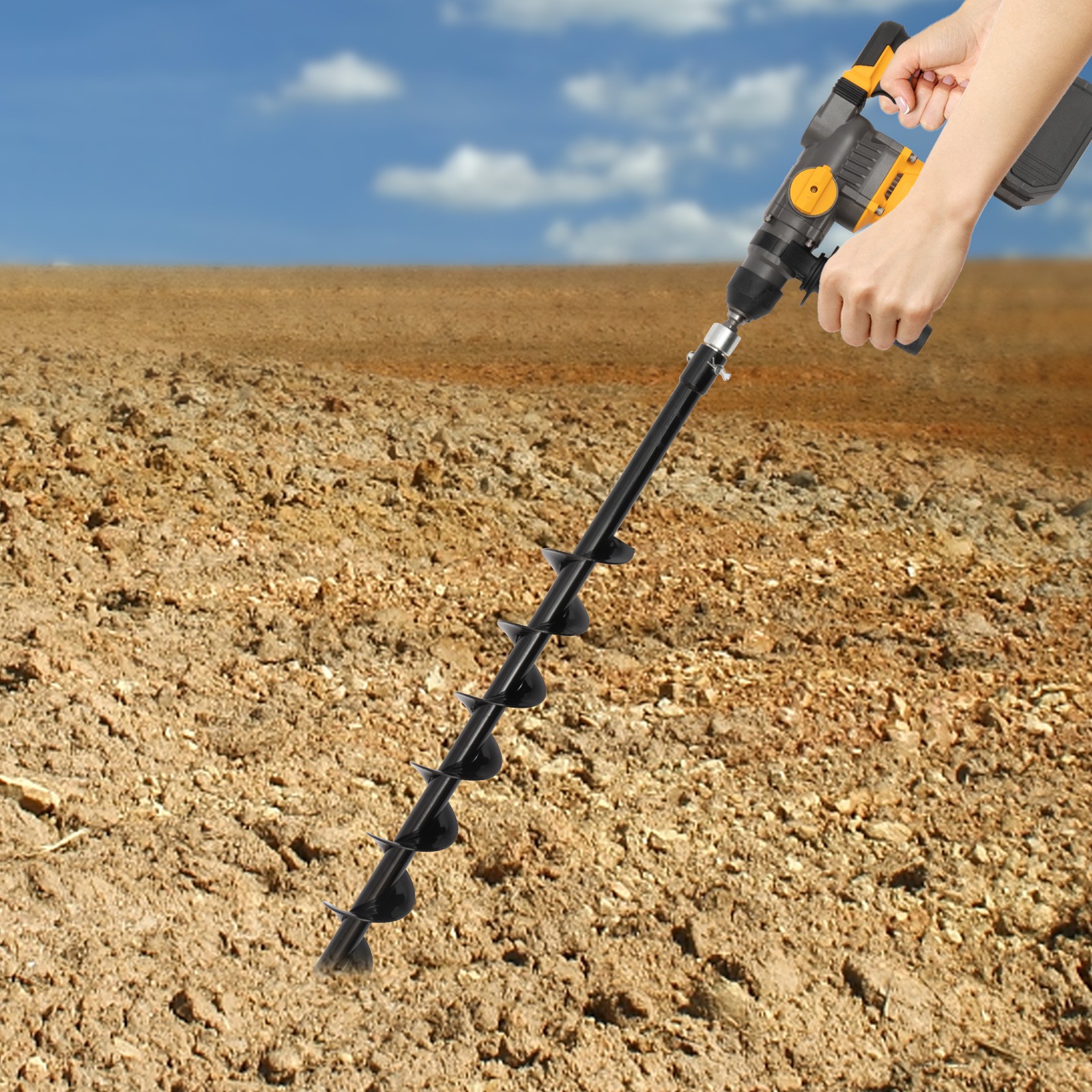 21V SDS-Plus Rotary Hammer Drill Cordless Brushless W/ 80cm Drill Bit 1400r/min