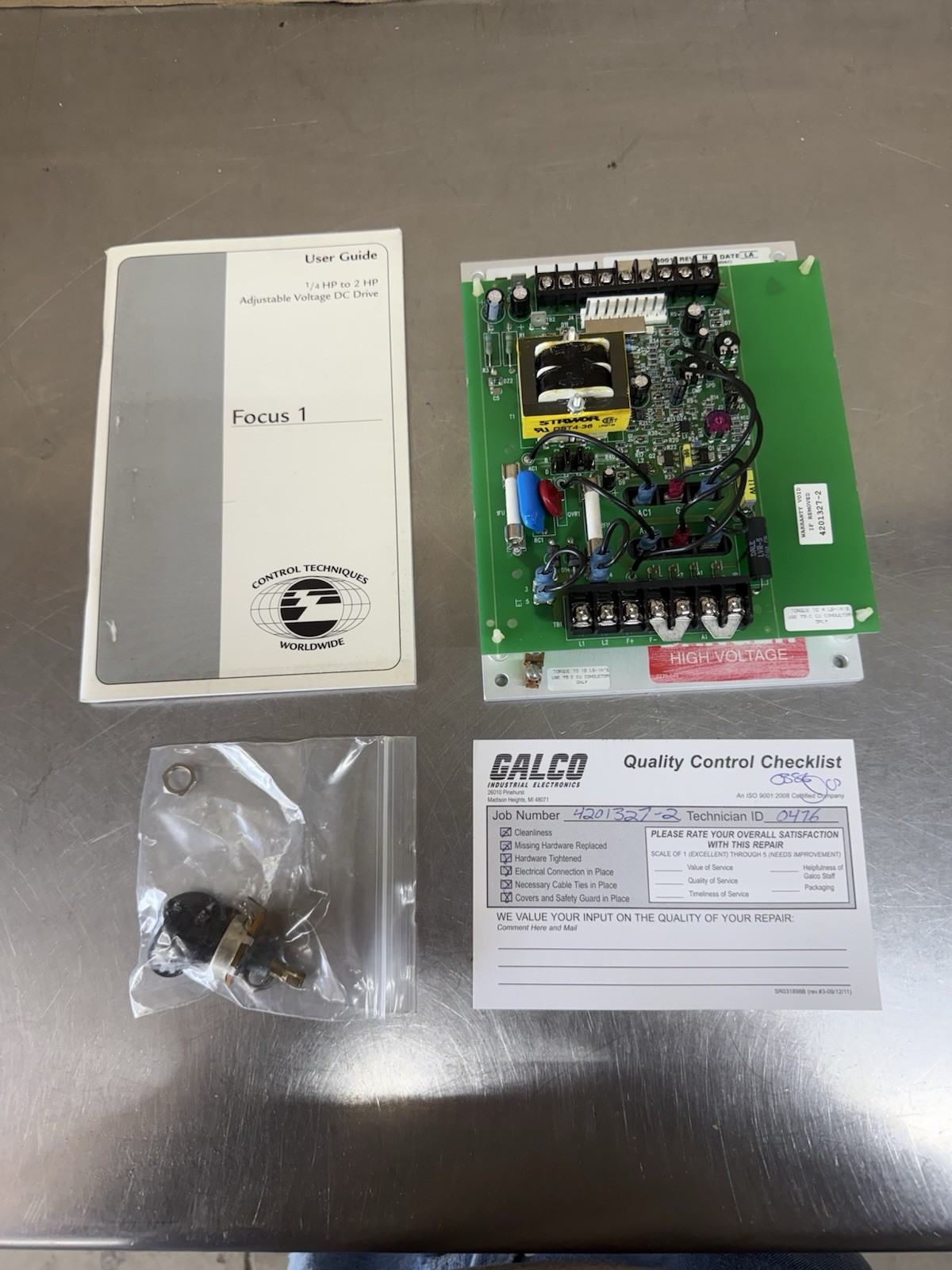 Industrial Control Equipment 2400-8001 Drive Control Board Refurbished