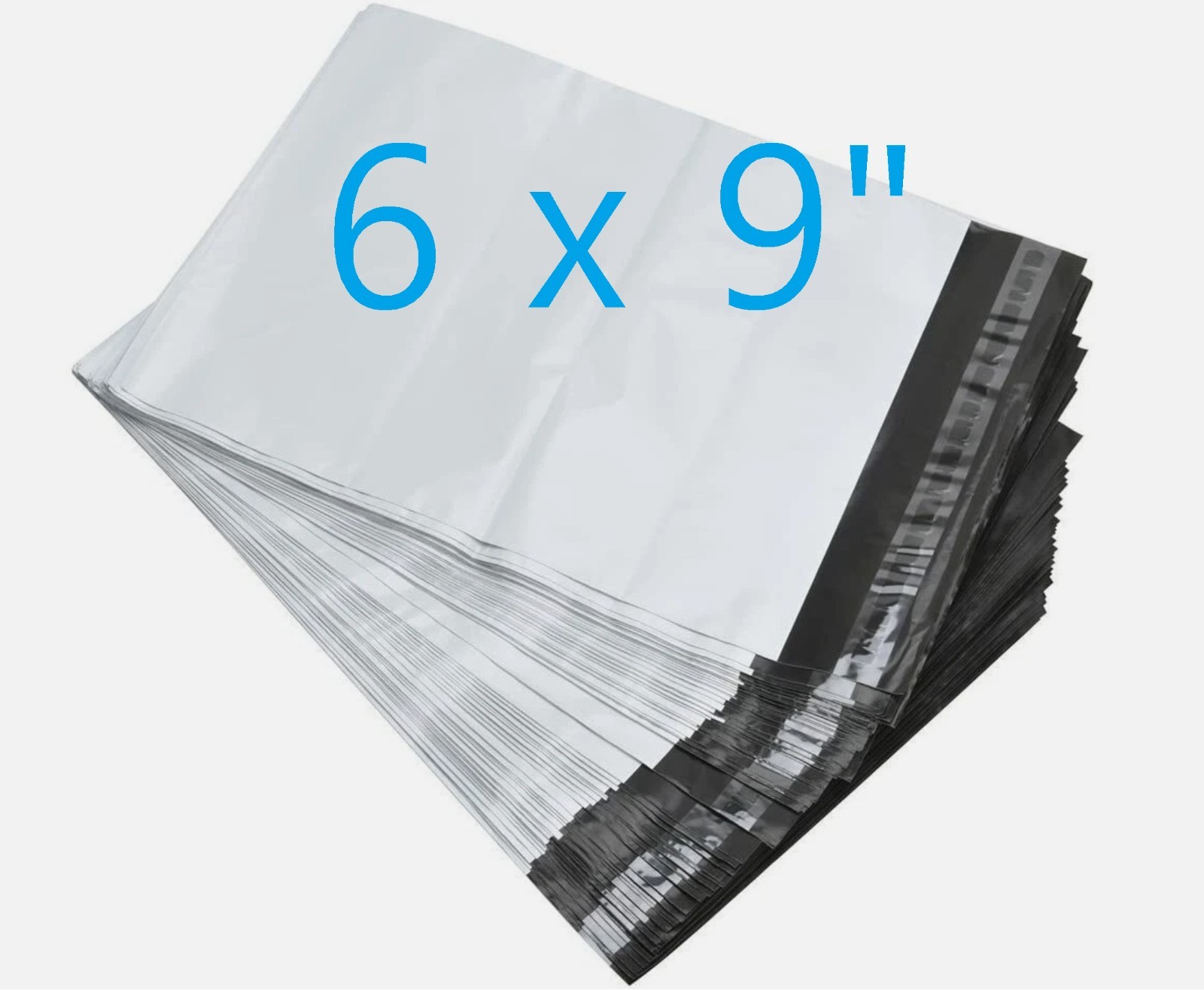 1000 Pcs 6×9 Glossy White Poly Mailers Shipping Bags self sealing