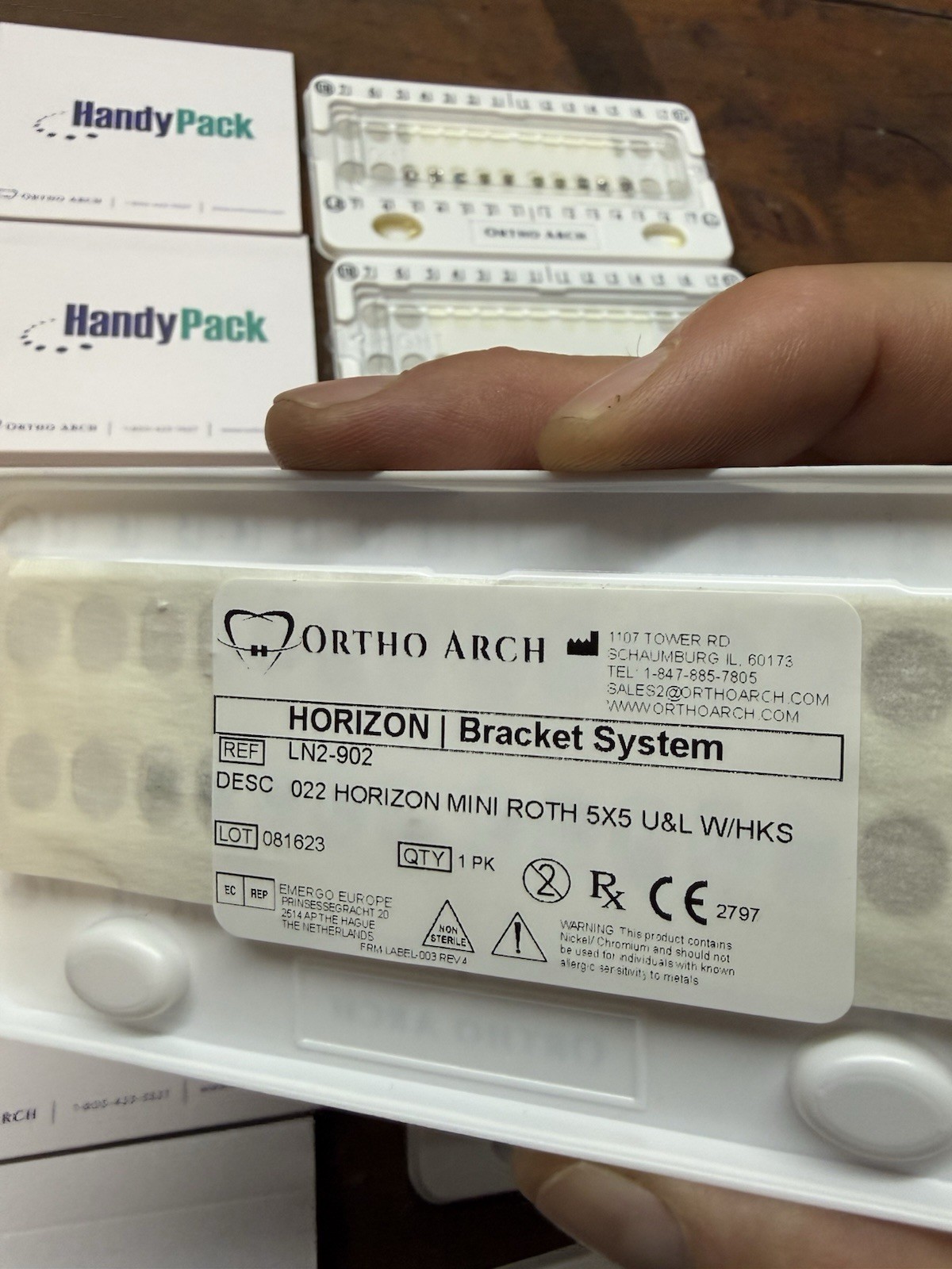 Ortho Arch LN2-902 Horizon Mini Roth .022 Partial Bracket Lot 5 Trays
