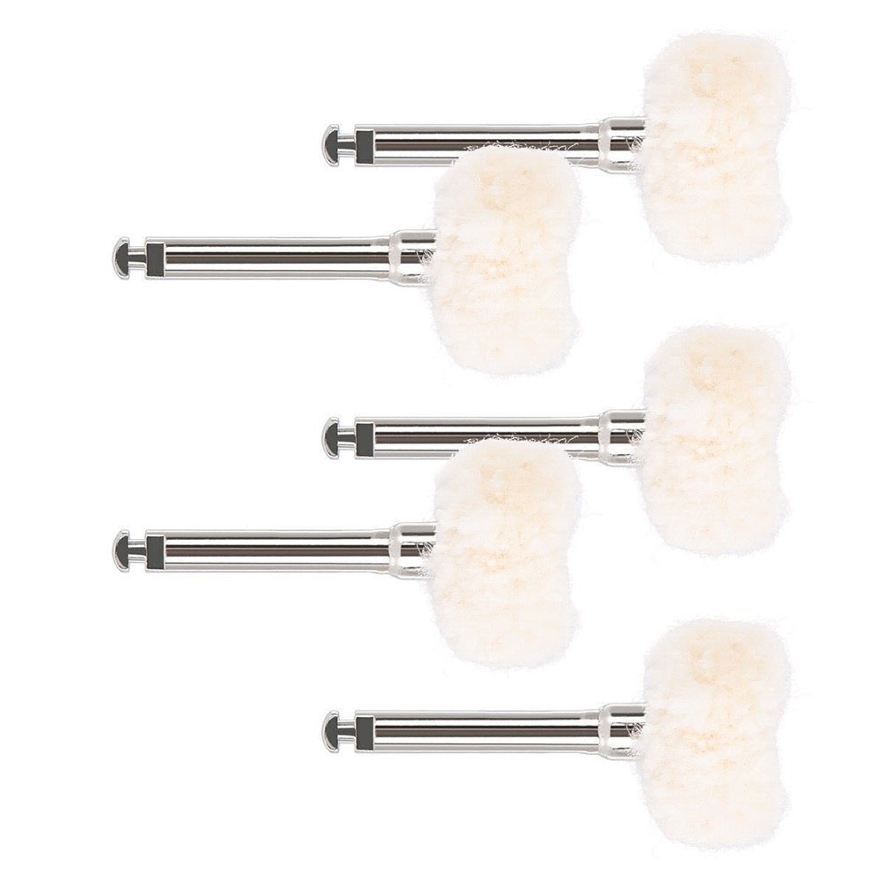 5Pc Cotton Dental Polishing Brush Wheels RA2.35mm Contra Angle RA Latch Type NEW