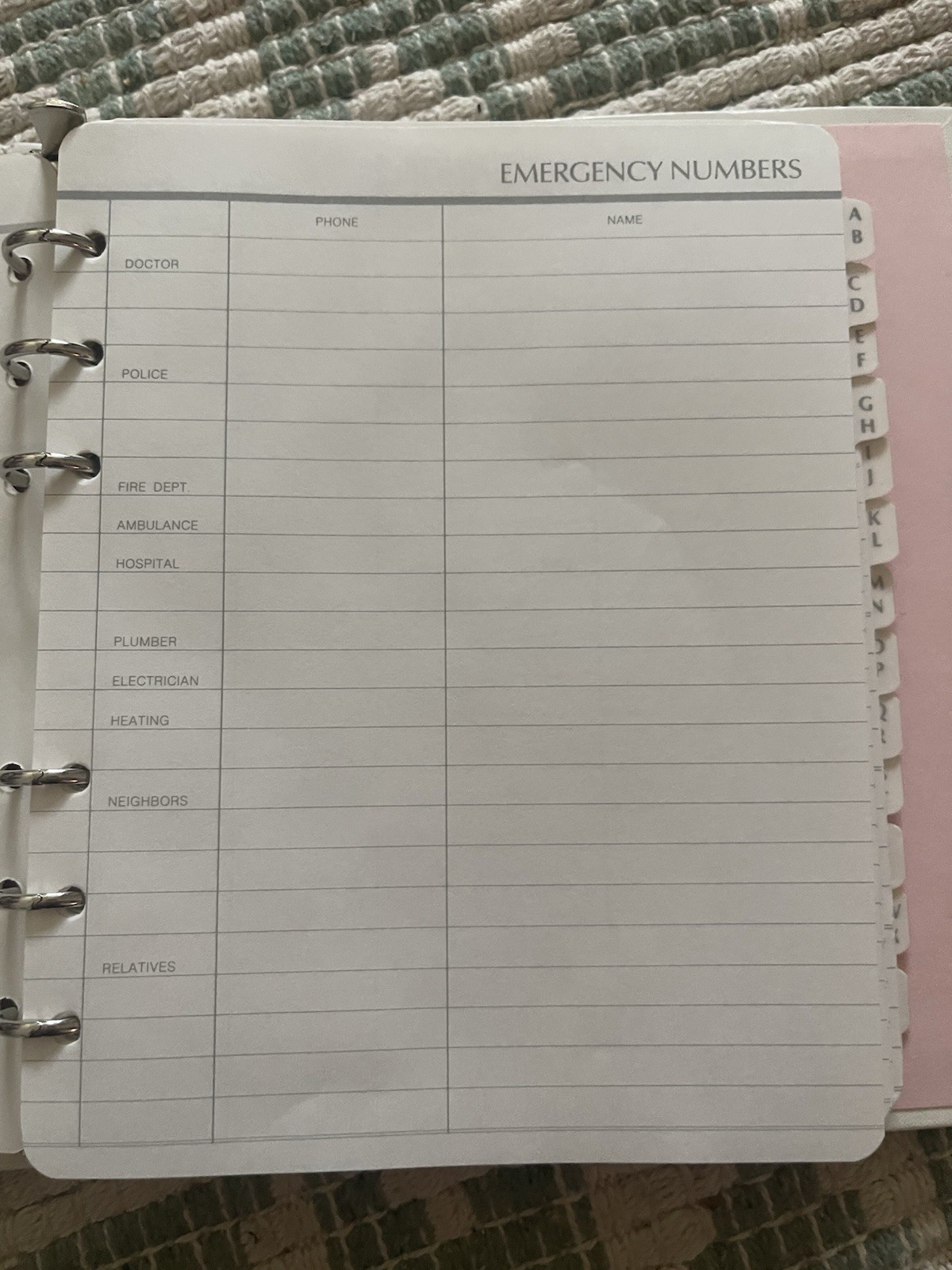 Vintage 1980s New Address & Phone Number Book Free Shipping
