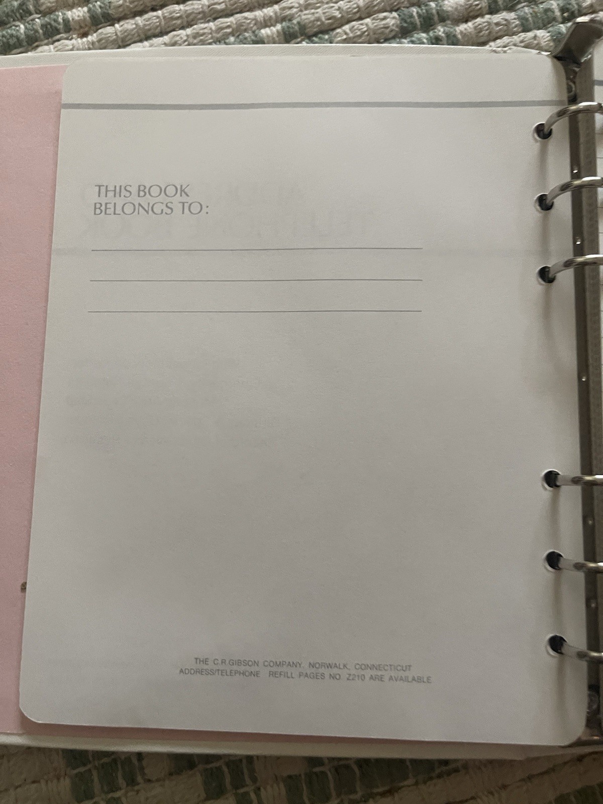 Vintage 1980s New Address & Phone Number Book Free Shipping