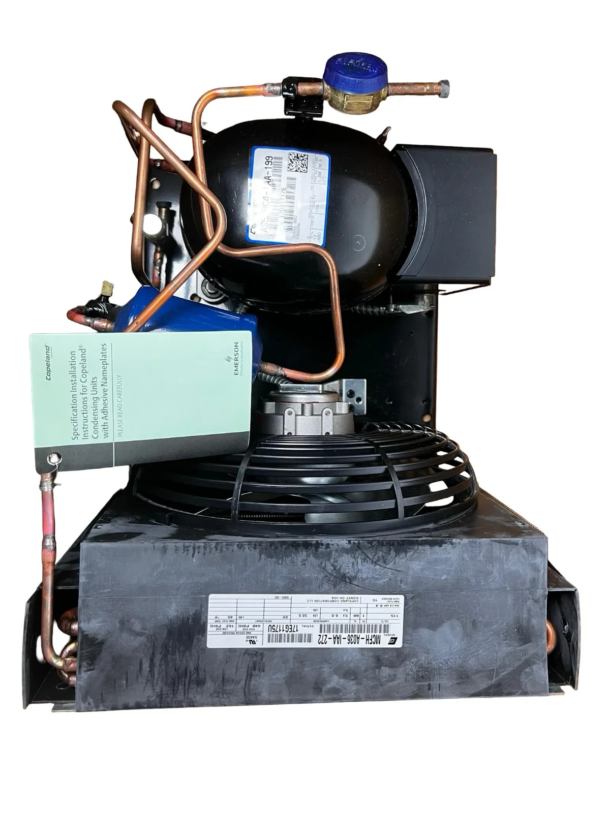 Copeland MCFH-A035-IAA-272 Refrigeration Condensing Unit w/ ASE20C4 Compressor
