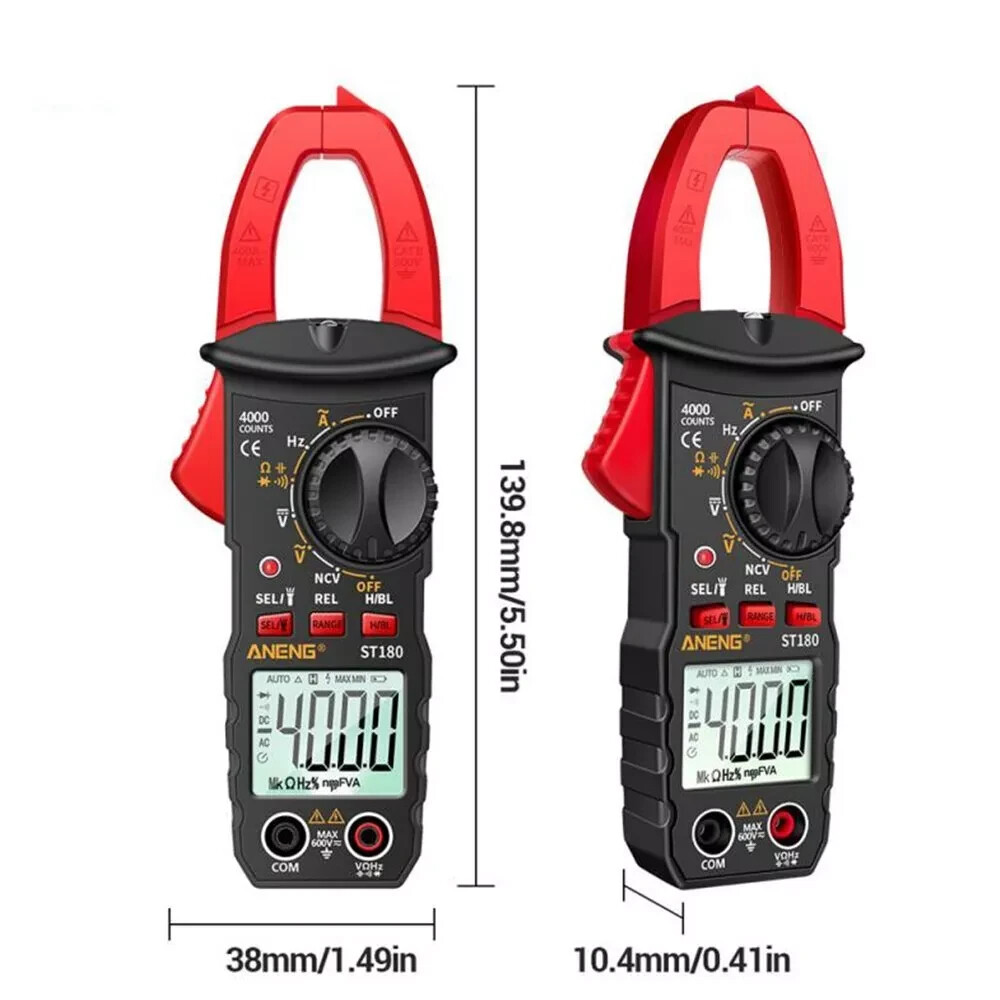 Digital Clamp Multimeter Tester AC DC Voltage RMS Amp Meter Auto Range Handheld