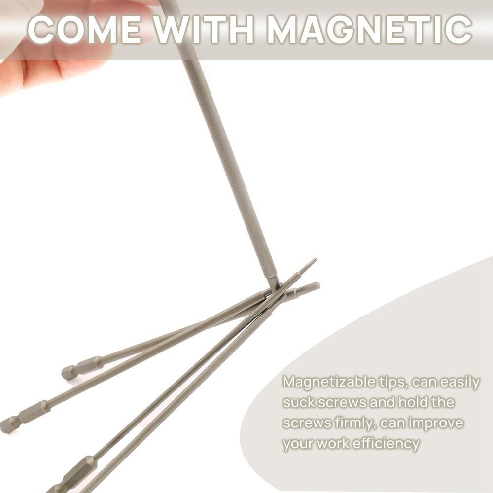 5PCS RC Hex 6 Inch Power Bits 1.5mm 2.0mm 2.5mm 3.0mm 4mm Hex Head Allen C721