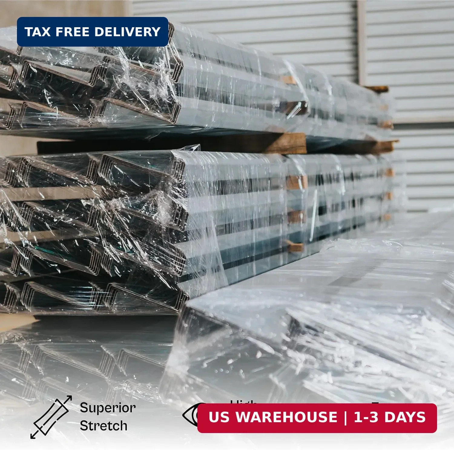 PSBM Mini Stretch Wrap with Extended Core Handles, 12 Rolls 5 Inch x 1000 Feet 8