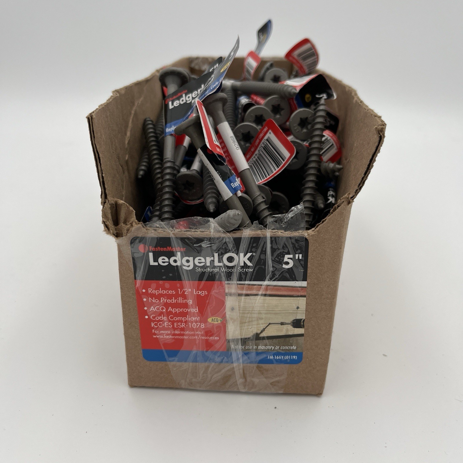 NEW!! 131 Pack FastenMaster LedgerLOK 5 Inch Flat Head Ledger Board Screws