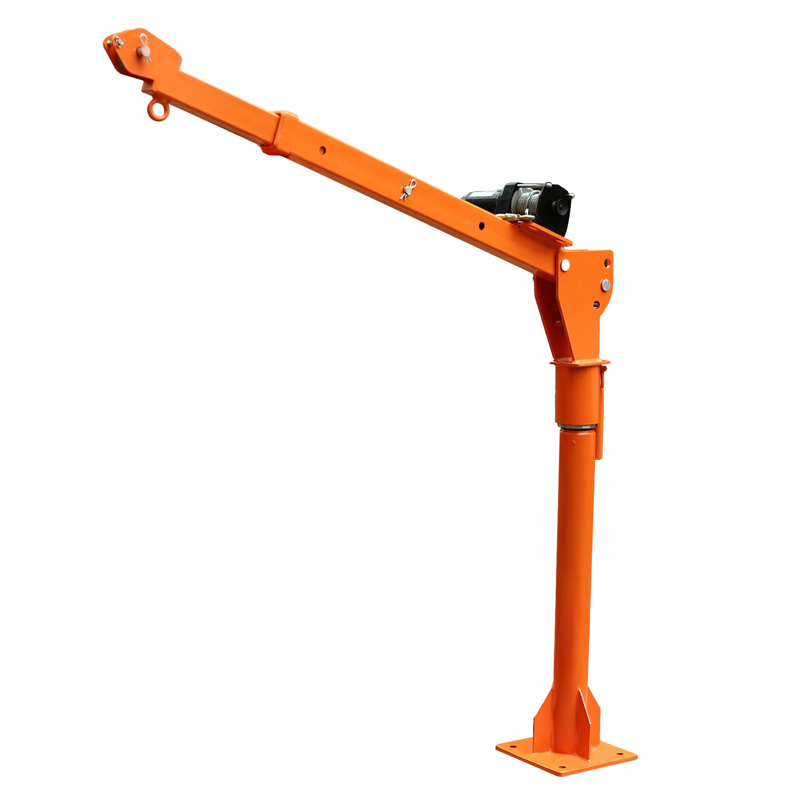 1100LB Truck-Mounted Crane Hoist w/ 12V Electric Winch Pickup Truck Jib Cranes