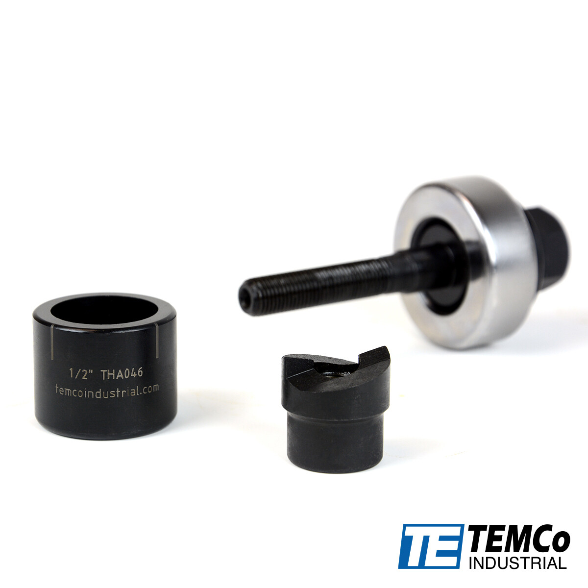 TEMCo TH0391 – 1/2″ Conduit Hole Size Knockout Punch Unit with Manual Draw Stud