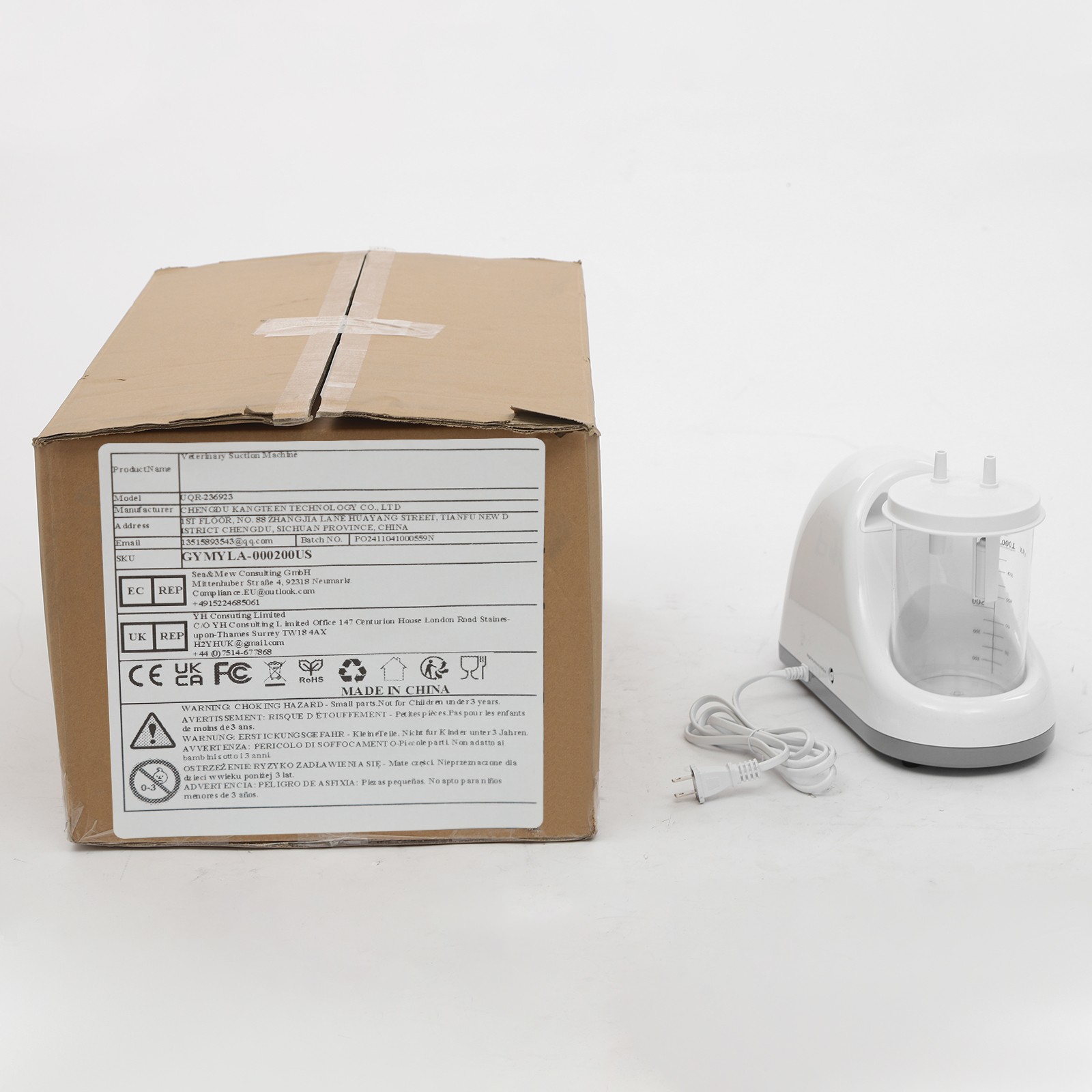 Portable Dental Phlegm Suction Unit Emergency Medical Vacuum Aspirator Machine