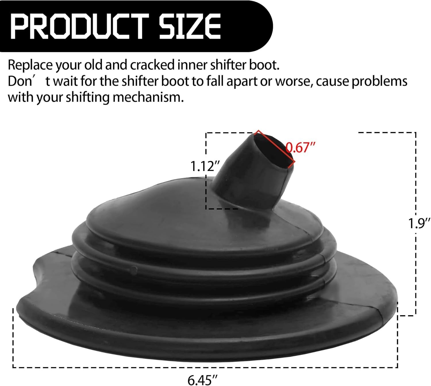 Inner Shifter Boot for Jeep Compatible with 1997-2004 Wrangler TJ and 2004