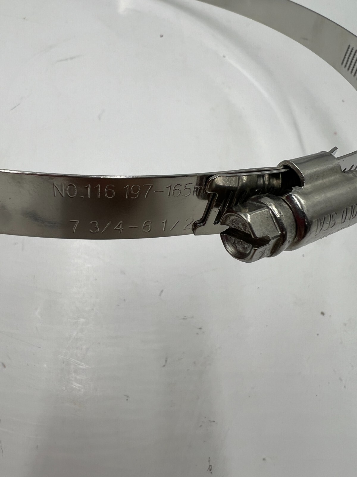QTY 7 Murray 116 Stainless Steel Hose Clamps 7-3/4″ – 6-1/2″, 197mm – 165mm