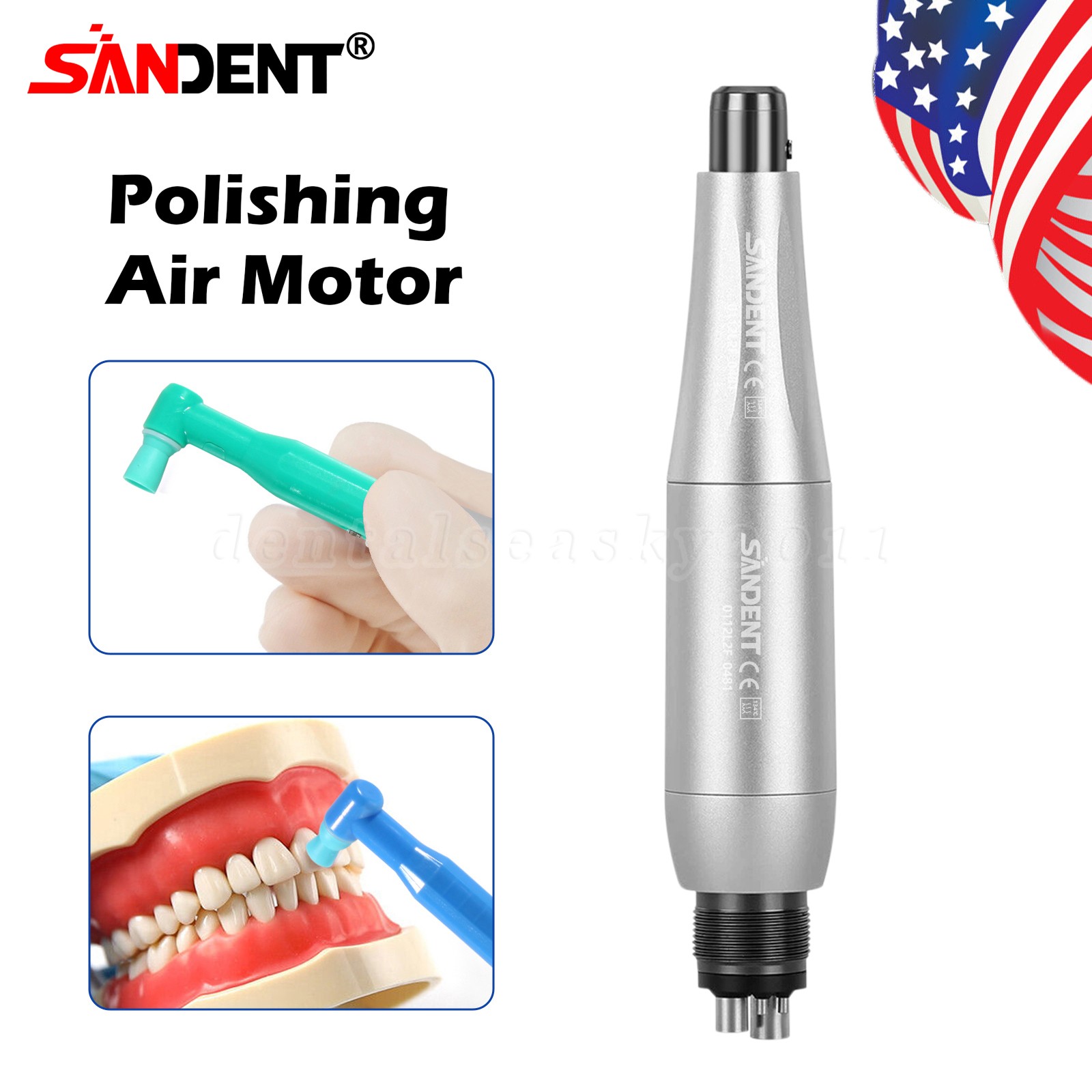 NSK Style Dental 45 Degree Surgical High Speed Handpiece Push Button 4 Holes OR