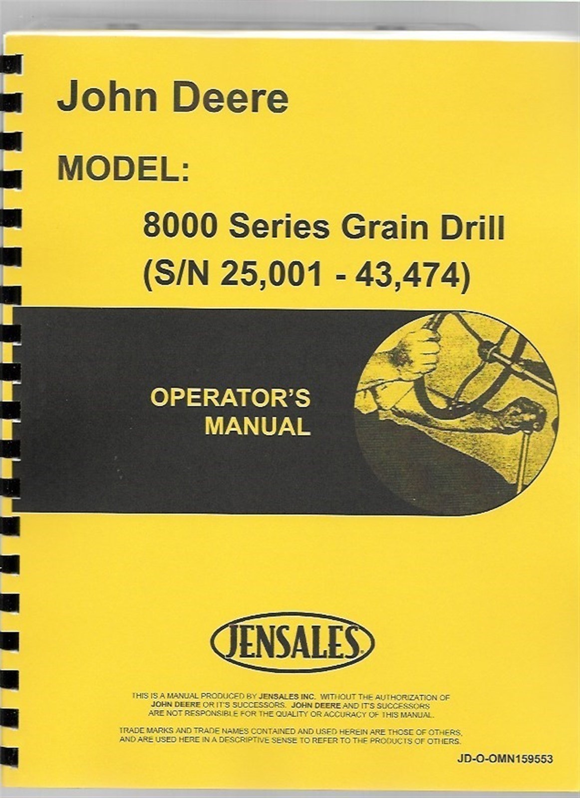 John Deere 8100 8200 8250 8300 8350 Grain Drill Operators Owners Manual