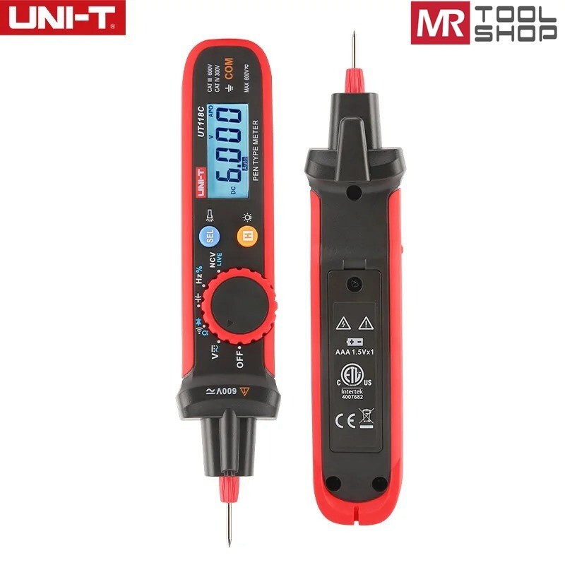 UNI-T UT118C Pen Type Digital Multimeter Volt Tester 6000Bits TRMS NCV/Live Test