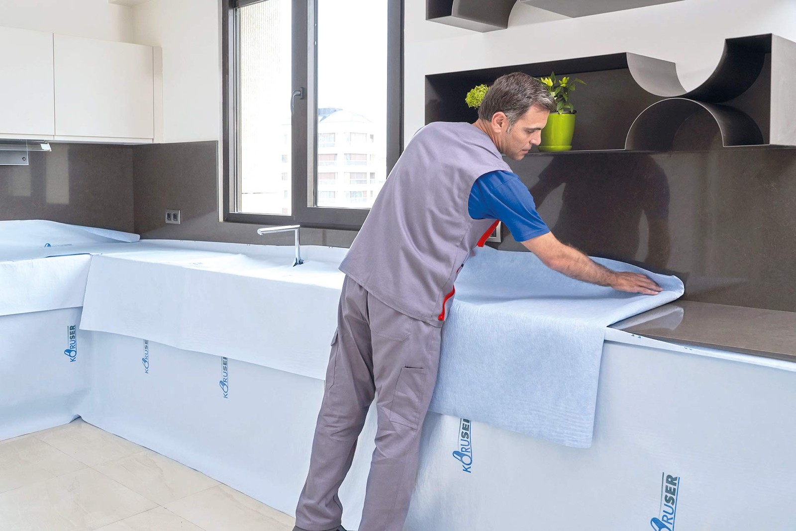 Koruser Temporary Floor Protection 36 X 100 – Easily Applied Save –