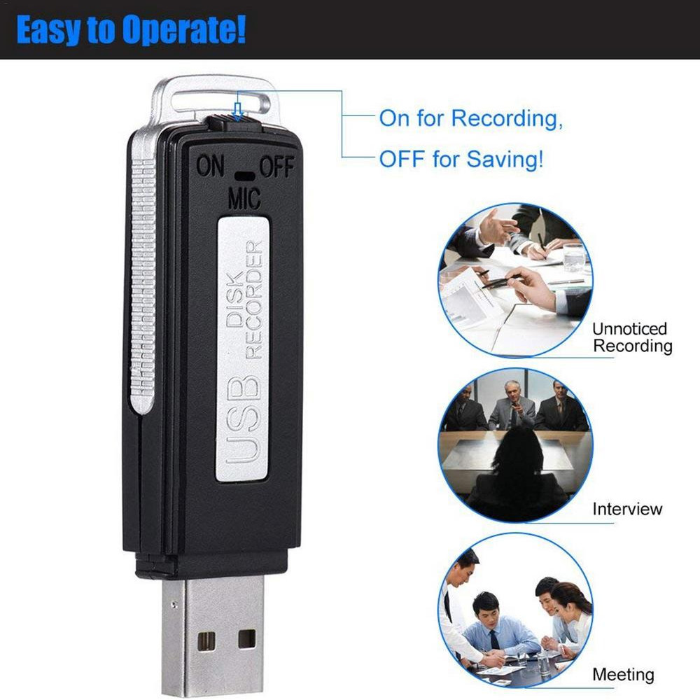 BUG USB Voice Recorder Activated Digital Mini Audio Listening Device Dictaphone