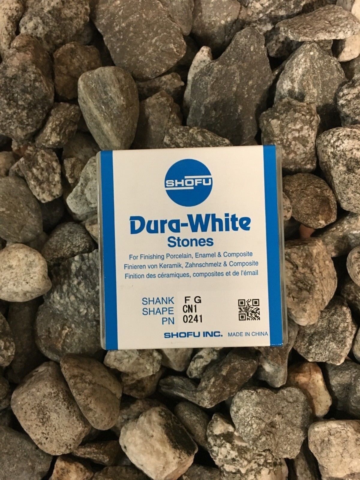SHOFU #0241 DURA-WHITE FG/CN1 FINISHING STONES (BOX OF 12)