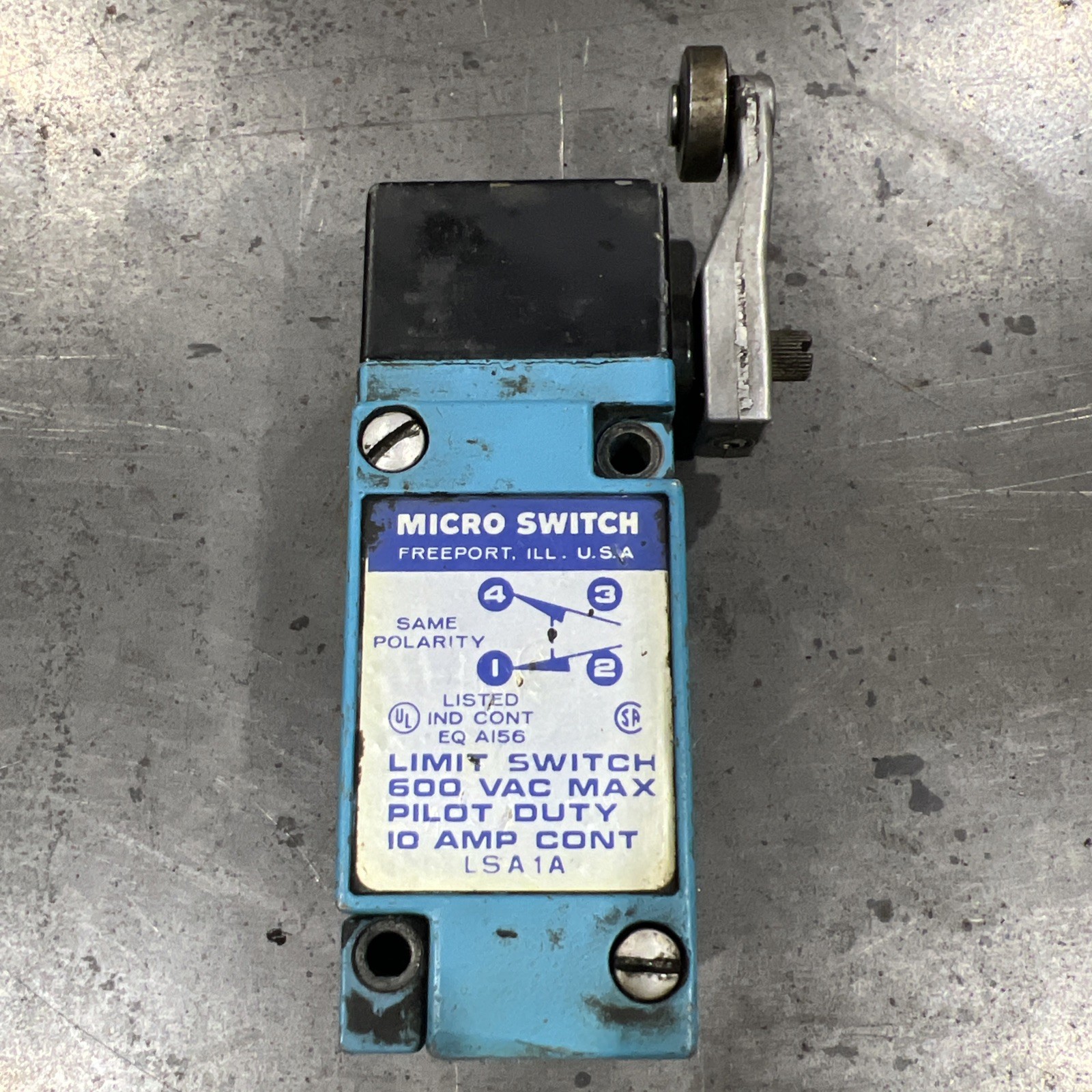 🔥Micro-Switch LSA1A Limit Switch Pilot Duty 10A 600VAC, Used, Free Shipping🇺🇸