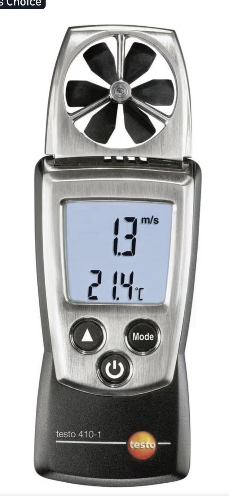 Air Speed Velocity/Temperature Meter Tester 410-1 Testo Digital Vane Anemometer