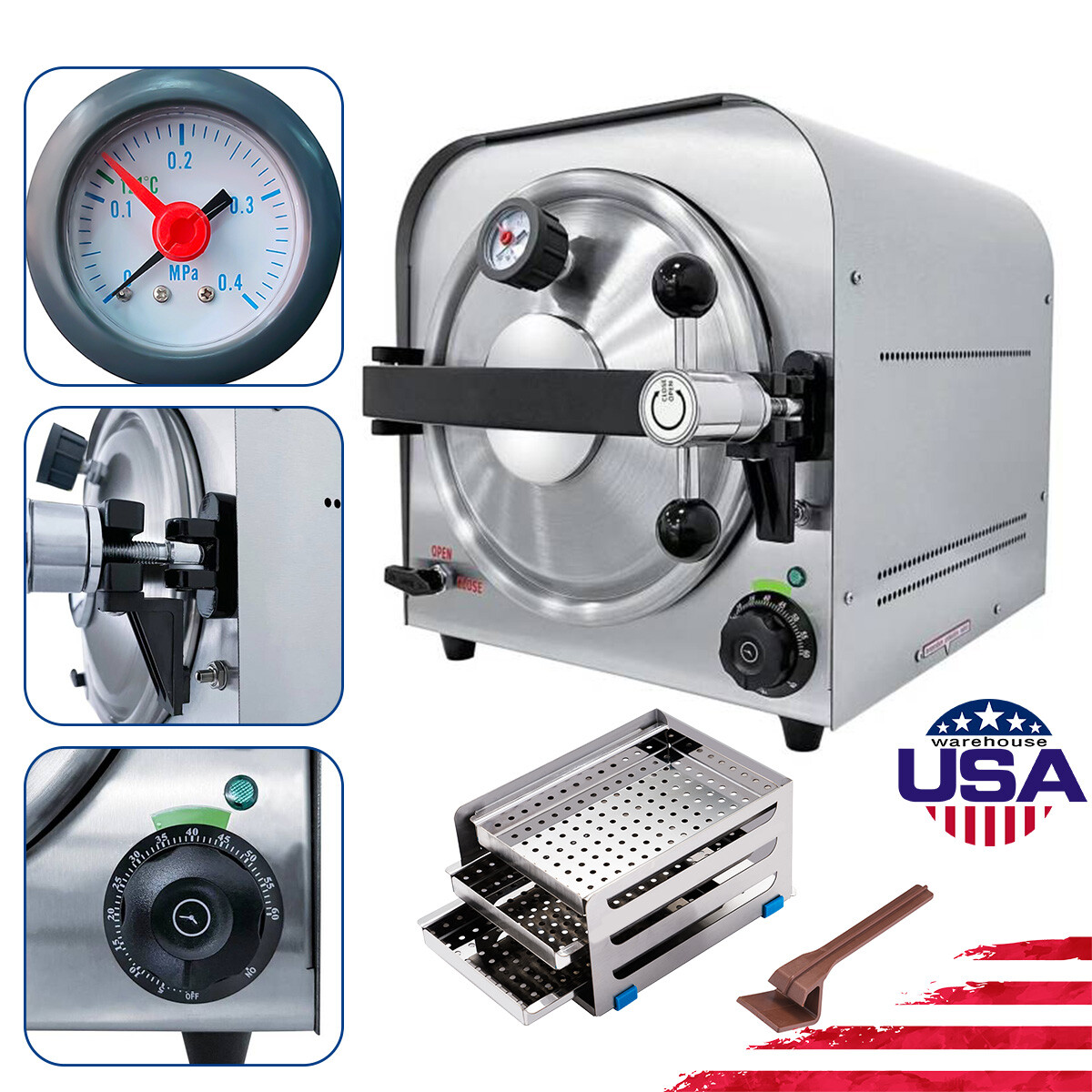 Dental Autoclave Steam Sterilization Sterilizer/Mobile Machine / Sensor Size 1/2