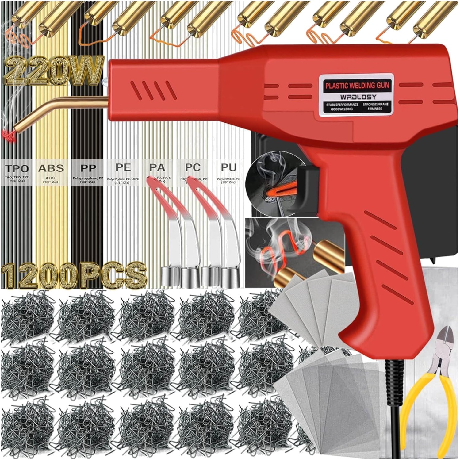 Complete 220W Plastic Welder Kit – High-Performance for All Plastic Repairs