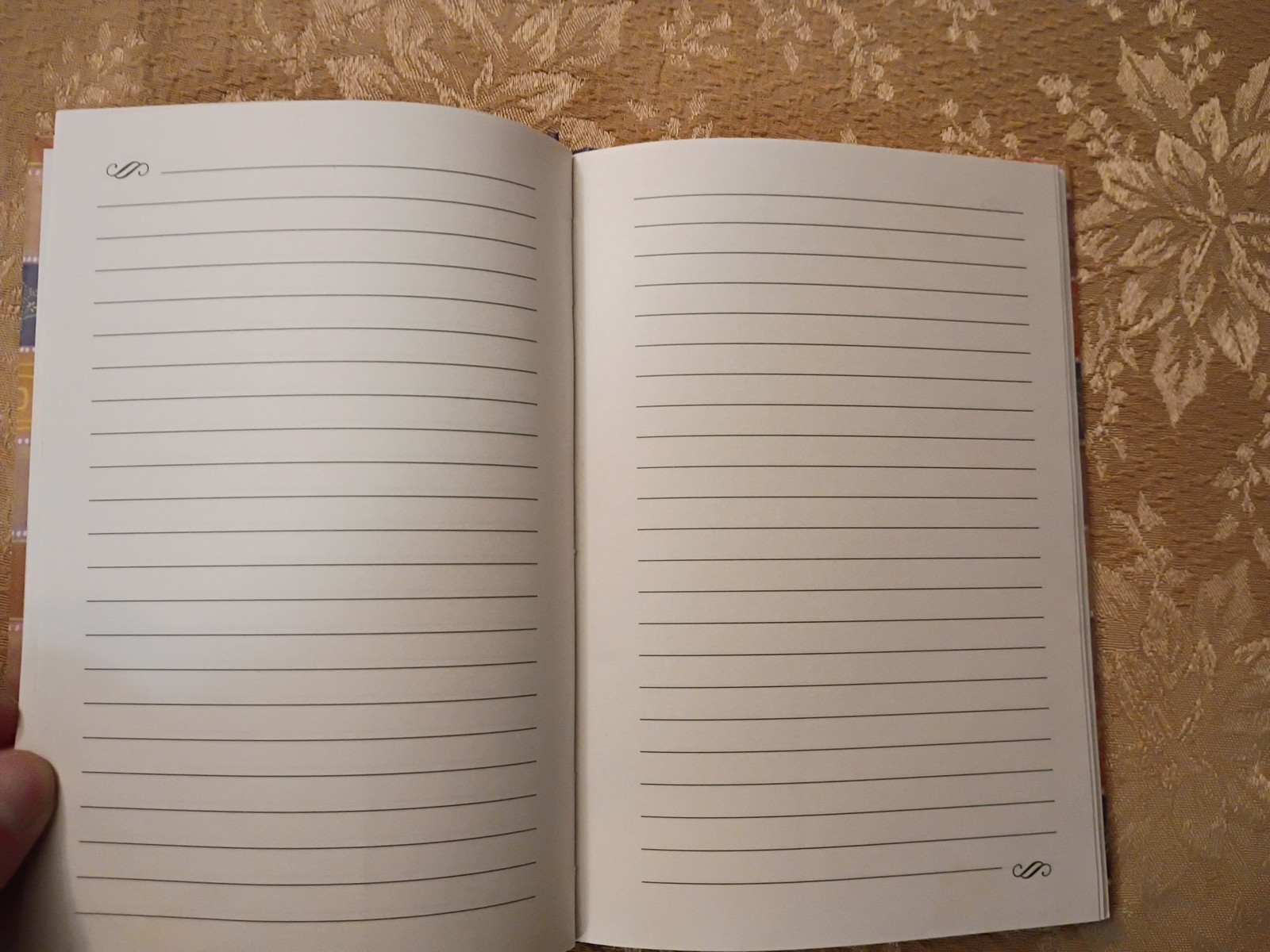 2002 Martin Designs Blank Lined Journal Hardcover Purple Patterned Diary Book