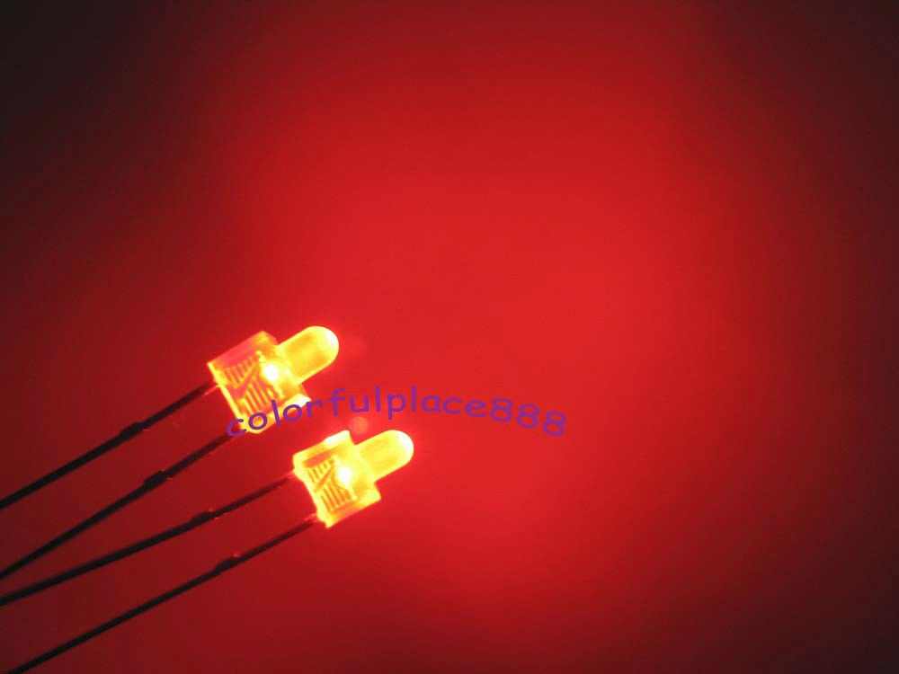 100pcs, 2mm Round Top Diffused Red Yellow Blue Green White LED Diodes Leds Light