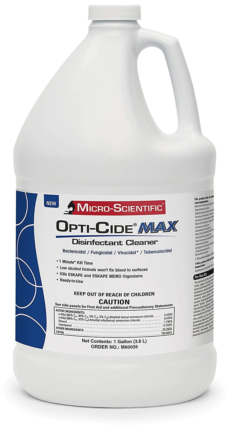 *1-Pack* Micro-Scientific Opti-Cide Max Disinfectant Cleaner 1 Gallon M60035