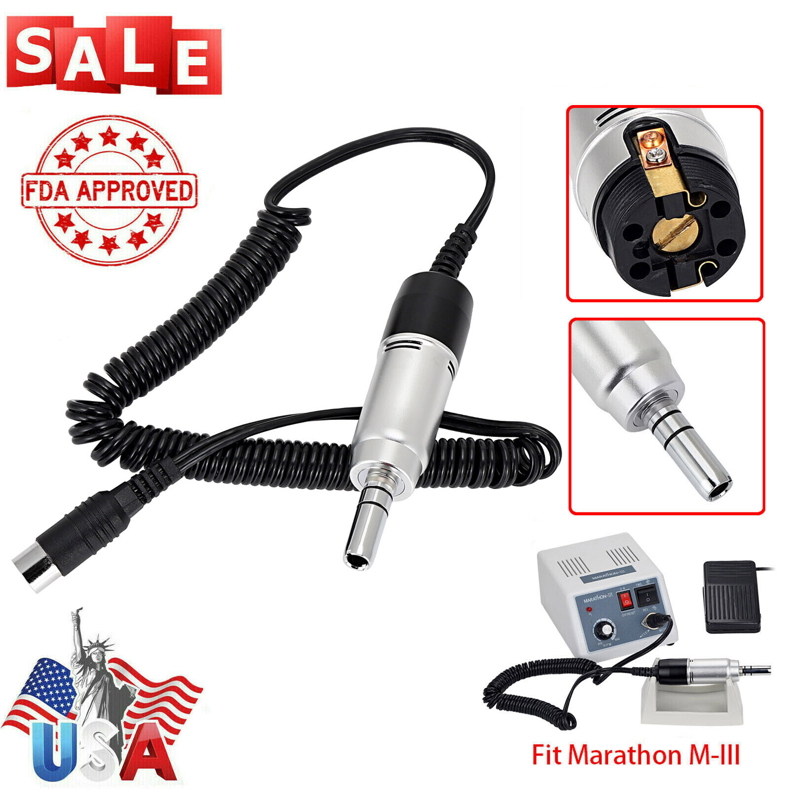 Dental E-Type Micromotor 35,000Rpm Micromotor Nail Drills For Dental Handpiece