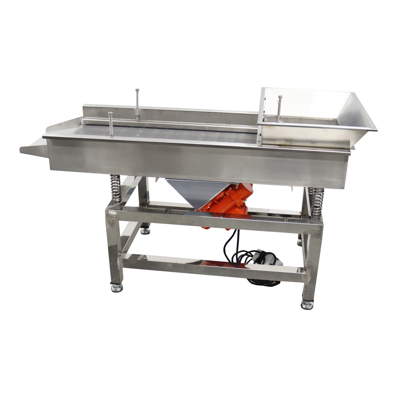 110V Linear Vibrating Screen Stainless Steel 3mm Hole 3000RPM Dual Motor