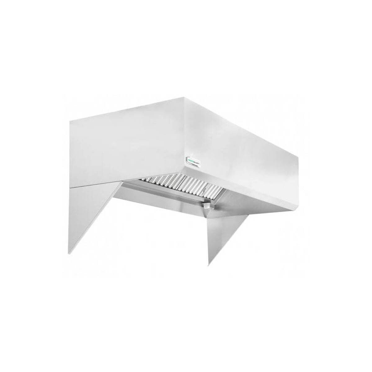 HoodMart 2004B 4 FT Restaurant Hood System w/ Makeup-Air, 115V Exhaust Fan