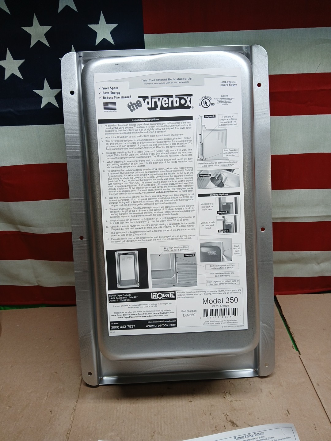 the Dryerbox DB-480 Up/Down Stand Alone/Pedestal Loop