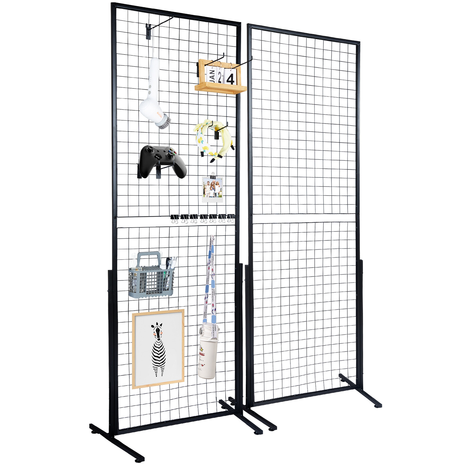 VEVOR 2′ x 5.6′ Grid Wall Panels Tower 2 Packs Wire Gridwall Display Racks