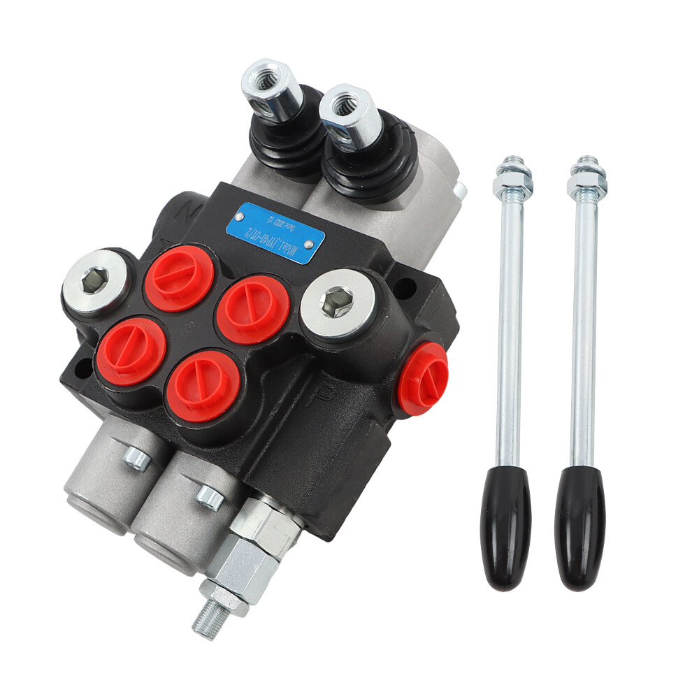2 Spool Hydraulic Directional Control Valve Double Acting Cylinder Spool 11GPM