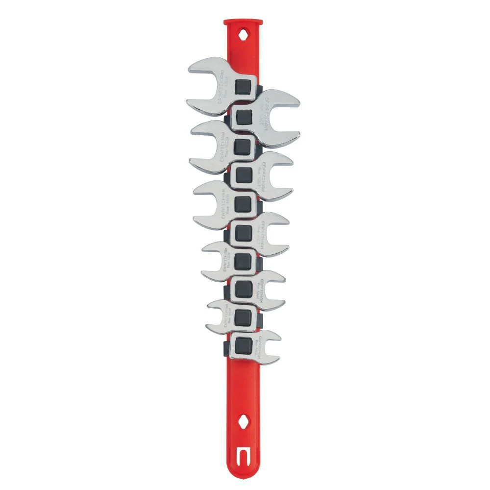 Craftsman 3/8 In 12-Point Metric Crowfoot Open-End Wrench Set, 10Pc