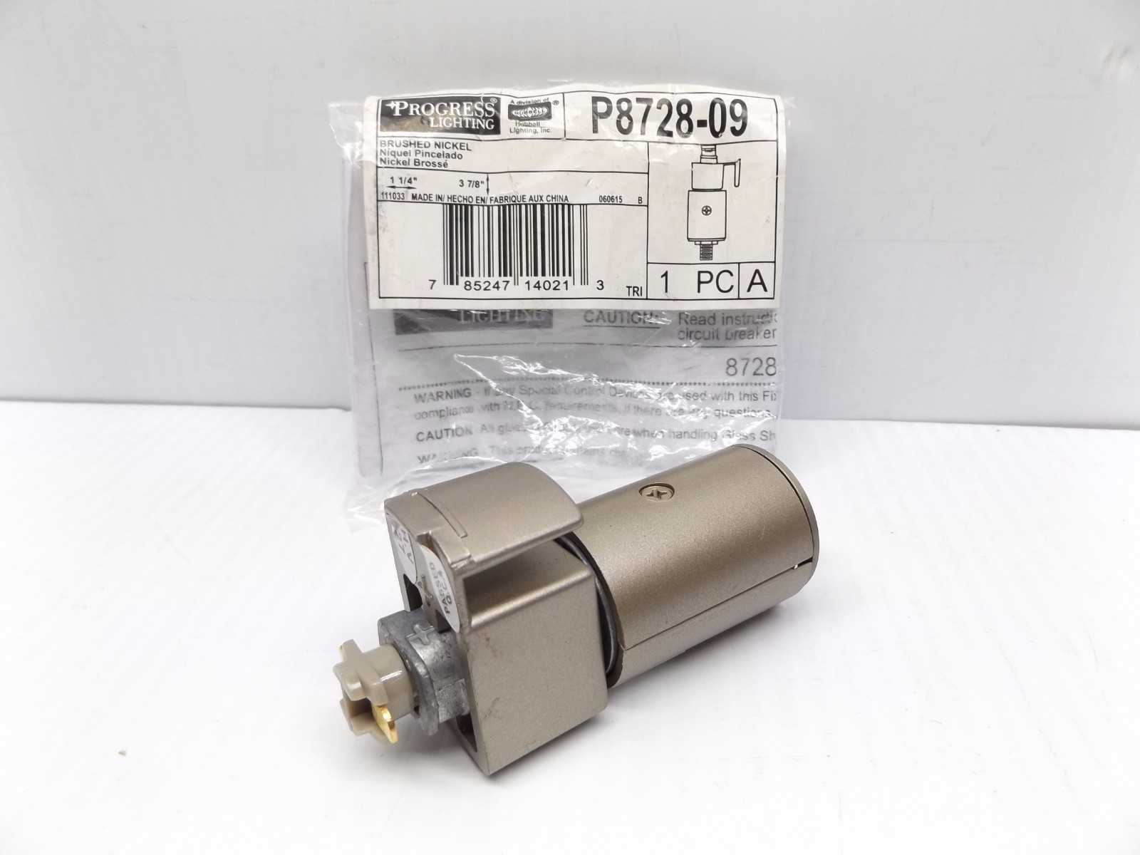 Progress Lightning P8728-09 Alpha-Trak Mini Pendant Adapter, Brushed Nickel