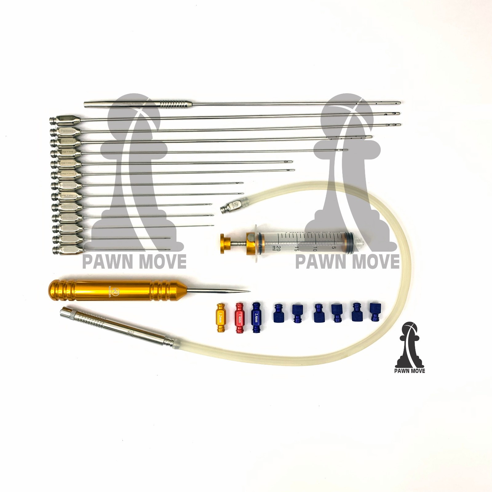 Facial Fat Grafting Cannula Set 27 Pieces Liposuction Fat Transfer Luer Lock Kit