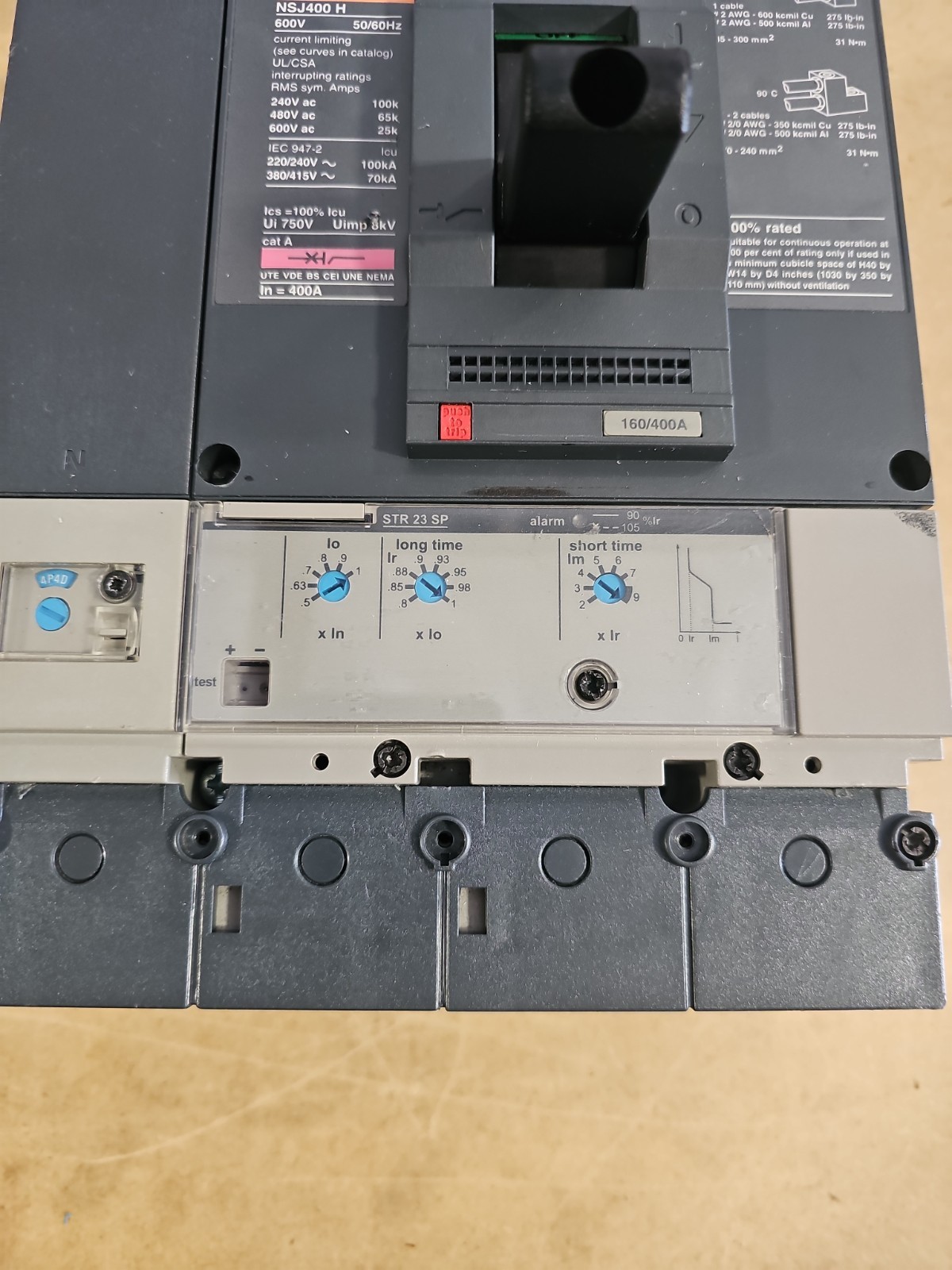 Merlin Gerin NSJ400 NSJ400 H Circuit Breaker 400A 600V 3P