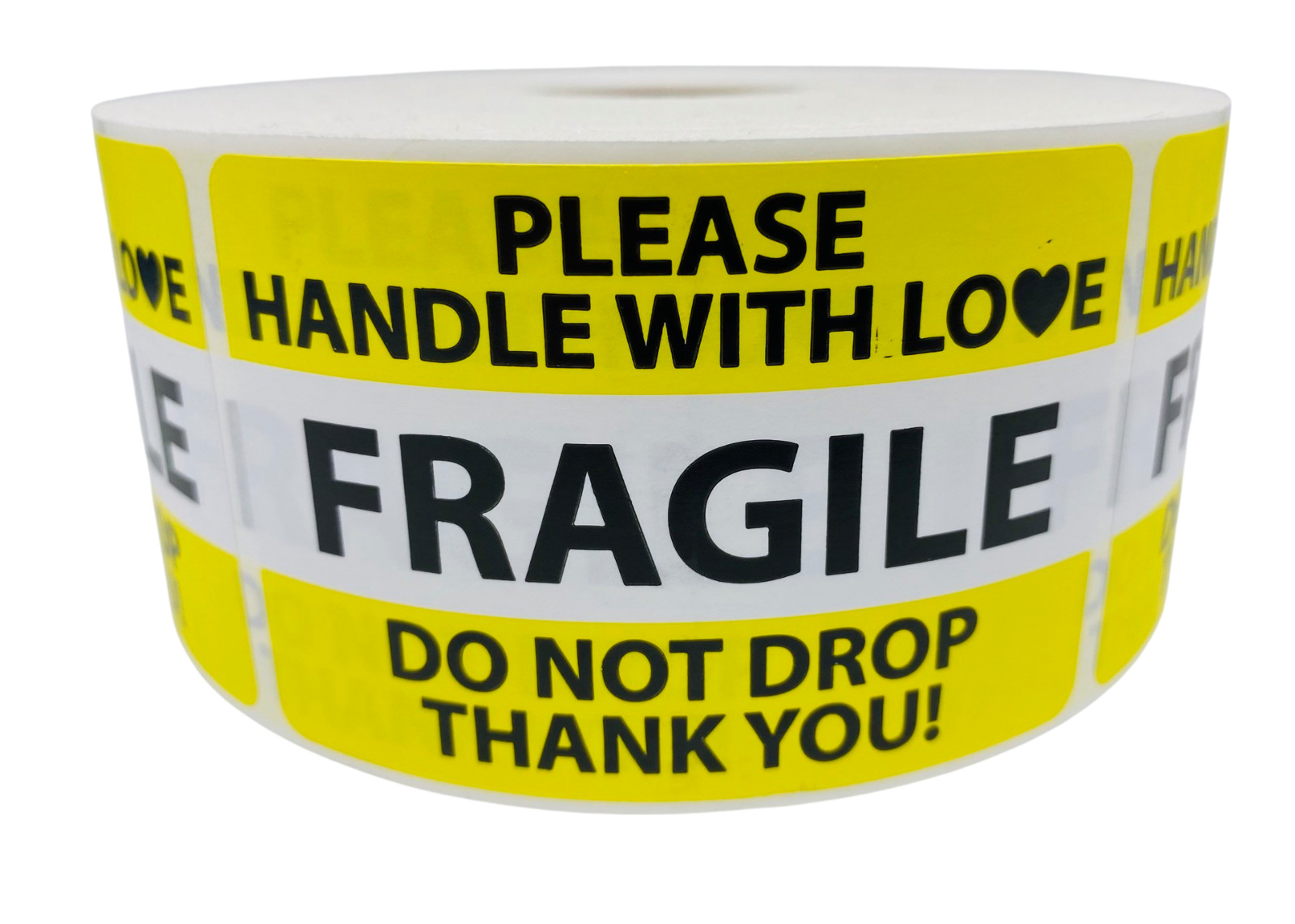2×3, FRAGILE/DO NOT DROP THANK YOU!, 500 labels per roll, 1-60 Rolls