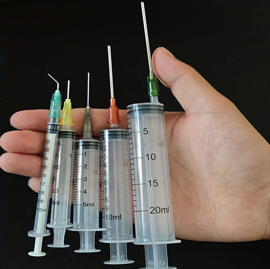 14pcs Syringe Set Blunt Needle Measuring Refill Craft Tool Kit – NEW
