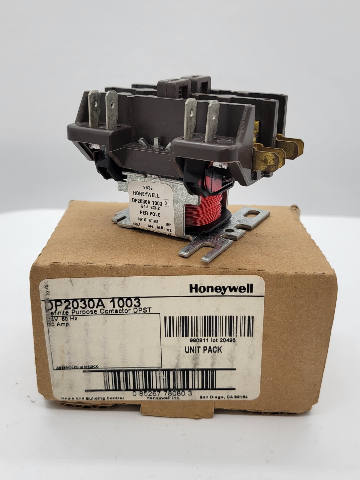 Honeywell DP2030A 1003 Definite Purpose Contactor DPST 24V Coil 50/60Hz 600V